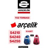 Dogant Arçelik Elektrik Süpürgesi S 4210 S4240 S 4250 Toz Torbası 10 Adet - Süpürge Yedek Parçaları