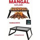 Dogant Ateş Üstü Izgara Katlanır Kamp Mangalı - En:45 Boy:30 Yükseklik:20 Agırlık :4 Kg