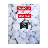 Dogant Beyaz Dolomit Taş, 2 kg, Akvaryum Dekor Taşı, Vazo Dibi Taşı, Bahçe Süs Taşları