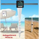 Dogant Beyaz Şemsiye Sabitleme Demir Kazık 48CM