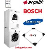 Dogant Çamaşır Makinesi Kurutma Makinesi Üst Üste Koyma Aparatı Kiti - Birleştirme Aparatı