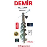 Dogant Demir Bahçe Plaj Kamp Yer Şemsiye Sabitleme Demir Kazık 48CM - Gri