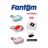 Dogant Fantom Elektrik Süpürge Toz Torbası 10 Adet Motor Filitreli