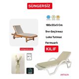 Dogant Impertex Kumaş Fermuarlı Şezlong Minderi Kılıf Süngersiz 180X55x5 Cm