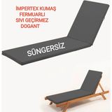 Dogant Ithal Şezlong Süngersiz Kılıf Sıvı Geçirmez Fermuarlı 180*55*5 cm - Gri