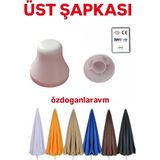 Dogant Kamp Deniz Plaj Balkon Şemsiyesi Üst Plastik Şapkası - Beyaz