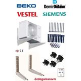 Dogant Klima Dış Ünite Montaj Konsol Takımı 12000 Btu 18000 Btu Ayak +Titreşim Takozu +Vida Dubel - Montaj Seti Kiti