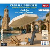 Dogant Krem Balkon Bahçe Şemsiyesi Bidonlu Çantalı