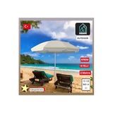 Dogant Krem Güneş Deniz Plaj Balkon 2 Metre Şemsiye, 10 Telli Polyester, Çanta Hediyeli