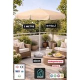 Dogant Krem Havuz Balkon Şemsiyesi Bidonlu - 2 x 2 m