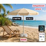 Dogant Krem Plaj Deniz Şemsiyesi Bidonlu Taşıma Çantası