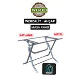 Dogant Metal Katlanır Masa Ayağı, Werzalit Ahşap Masalar İçin, Gri