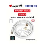 dogant özdoğanlar avm İNVERTER 12000 Btu Klima Alamünyum Boru Montaj Seti Kiti 1/4*3/8 3 Metre