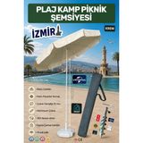 Dogant Plaj Bahçe Balkon Şemsiye Taşıma Çantası +Kazık+Bidon - Krem