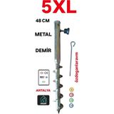 Dogant Plaj Bahçe Deniz Kamp Şemsiye Sabitleme Metal Kazık 48 cm - Antik Bronz