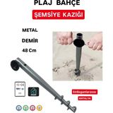 Dogant Plaj Deniz Güneş Şemsiye Kazığı 48 cm - Gri