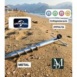 Dogant Plaj Şemsiye Kazığı Metal 48 cm - Demir / Metal - Gri