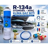 Dogant R-134A Soğutucu Araç Klima Gazı Otomobil Klima Seti + Vana + Hortum + Jak