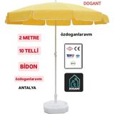 Dogant Sarı Havuz Bahçe Balkon Şemsiyesi Bidonlu