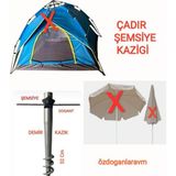 Dogant Şemsiye Ve Çadır Yer Sabitleme 32 Cm Demir Kazığı 4 Adet
