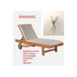 Dogant Şezlong Minder Kılıfı, 6 Adet, Fermuarlı, Sıvı Geçirmez Leke Tutmaz, 180x55x5 cm, Krem