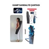 Dogant Sıvı Geçirmez İmpertex Kumaş Kamp Piknik Plaj Sandalye Taşıma Çantası, 98x30 cm, Gri
