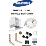 Dogant Universal 9000 Btu ve 12000 Btu Klima Montaj Seti Takımı 3 Metre Alamünyum Boru Ayak Takoz - 9000 ve 12000 Btu Klima Montaj Seti Takımı Kiti