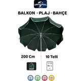 Dogant Üniversal Balkon Plaj 2 Metre Yeşil Şemsiye Çantalı
