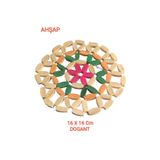 Dogant Wood Ahşap Çaydanlık Altlığı, Tencere Tava Altlığı, Nihale, 16x16 cm