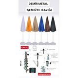 Dogant XXXXL Fırtına Şemsiye, Metal Kazık Sabitleme Sistemi, Gri