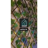 Dogant Yapay Bitki Ahşap Ledli Akardiyonlu 240X70-250X67 - 280 x 45 Çit Ledli - Yeşil