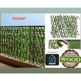 Dogant Yapay Sarmaşık Akordiyon Ahşap Çit, Yeşil, 210X90 cm - Çok Renkli - 0,7 - 1,3 cm