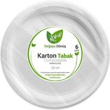 Doğaya Dönüşümlü Karton Tabak 22CM 6lı