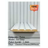 DOGGA PROFILE-PANEL Mdf Duvar Paneli ve Duvar Lambrisi ve Vestiyer Tv Ünistesi Dekoratif Paneli 15X280 (1 ADET) İCE GREY