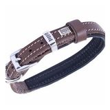 Doggie 1,5x25-30 cm Kahverengi Firstclass Gerçek Deriden El Yapımı Köpek Boyun Tasması
