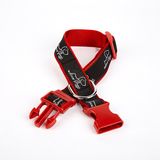 Doggie 3 cm x 36-60 cm Kırmızı Köpek Desenli Dokuma Köpek Boyun Tasması