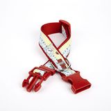 Doggie 3 cm x 36-60 cm Kırmızı Pati Desenli Dokuma Köpek Boyun Tasması