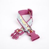 Doggie 3 cm x 36-60 cm Mor Pati Desenli Dokuma Köpek Boyun Tasması