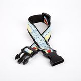 Doggie 3 cm x 36-60 cm Siyah Köpek ve Pati Desenli Dokuma Köpek Boyun Tasması