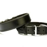 Doggie 3,5x45-50 cm Siyah El Yapımı Konforlu Deri Köpek Tasması