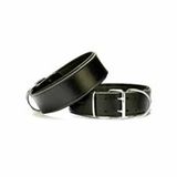 Doggie 5x55-65 cm Black Çift Kat Deri Extra Güçlü Sade Boyun Tasma