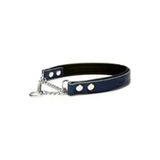 Doggie Comfort Deri Mavi 2.5x45 cm Boğma Zincirli Köpek Tasması