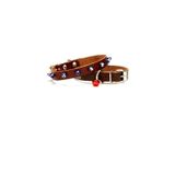 Doggie Deri Nazar Boncuklu Kedi Ve Kucuk Irk Kopek Tasmasi 1,2X26 Cm Kahverengi Large