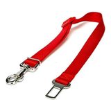 Doggie Dokumadan El Yapımı Kemerli Kırmızı 2.5x50-80 cm Köpek İçin Emniyet Bağlantı Aparatı