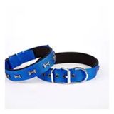 Doggie DSBT-2062S-MV 2x40 cm Mavi Softlu Kemik Desenli Köpek Tasması