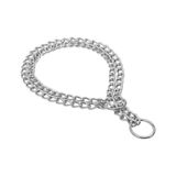 Doggie Eğitim Serisi 2,5x35-45 cm Chrome Çift Sıra Boğma Zincirli Köpek Boyun Tasması