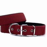 Doggie Elit Dokumadan El Yapımı Kırmızı 4x52-60 cm Köpek Boyun Tasması