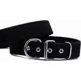 Doggie Elit Dokumadan El Yapımı Siyah 4x57-65 cm Köpek Boyun Tasması