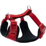 Doggie Hava Alan Dokumadan El Yapımı Kırmızı 1.5x40-50 cm Köpek Göğüs Tasması