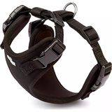 Doggie Havalı Dokumadan El Yapımı Köpek Göğüs Tasması S-1,5X40-50Cm - Black